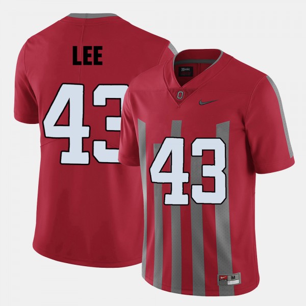 Ohio State Buckeyes Darron Lee Men's #43 Red College Football Jersey 2404NQXL6